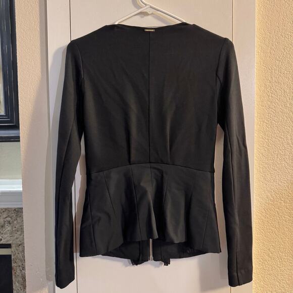 Annarita N. Steampunk Victorian Ruffled Lace Zip Blouse Top Black Italy Size 6 - Picture 4 of 10